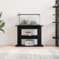vidaXL Βάση Ενυδρείου Μαύρη Δρυς 80x35x60 εκ. από Επεξεργασμένο Ξύλο