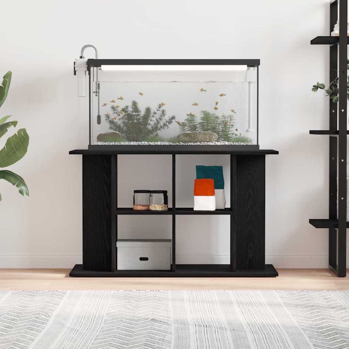 vidaXL Βάση Ενυδρείου Μαύρη Δρυς 100x40x60 εκ. από Τεχνητό Ξύλο