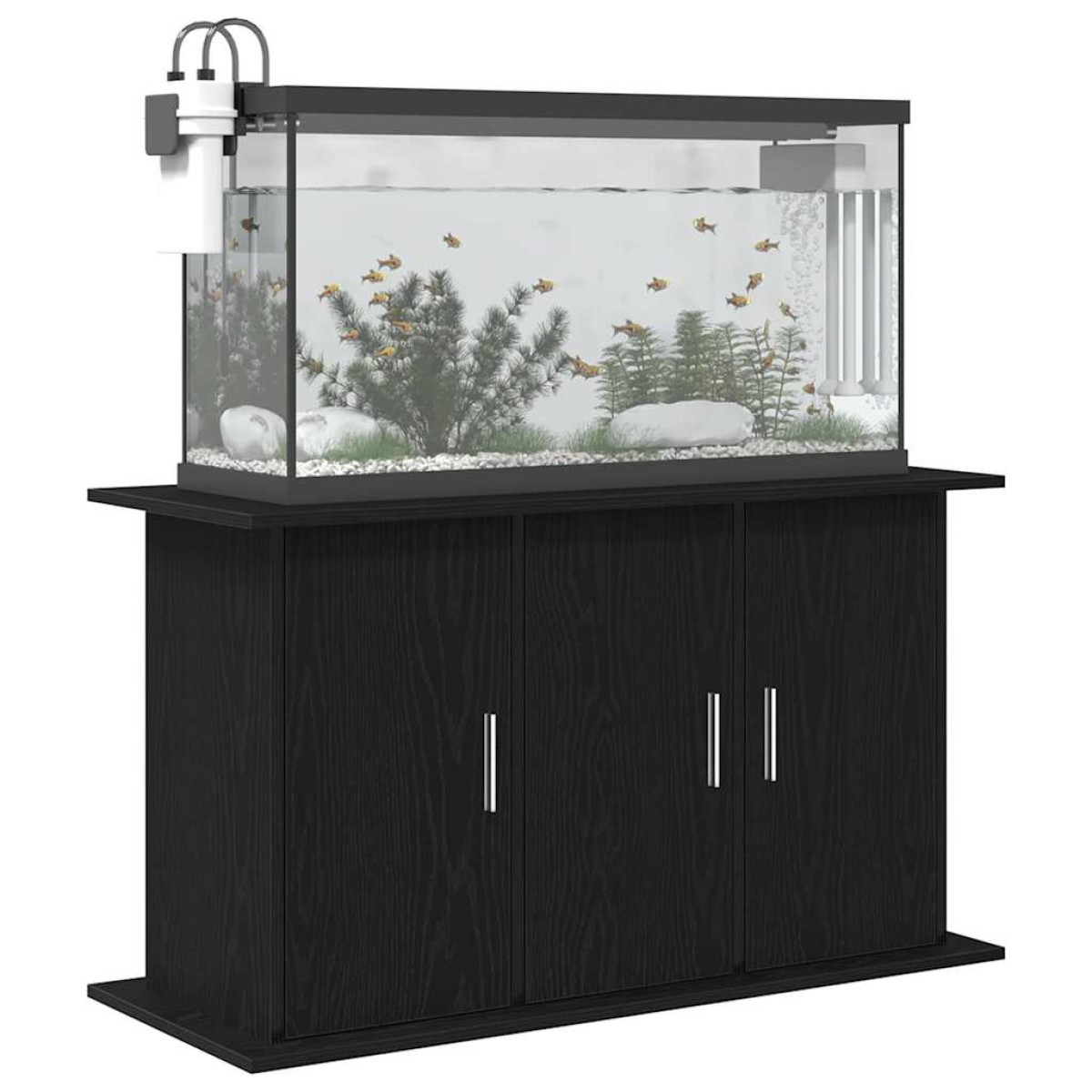 vidaXL Βάση Ενυδρείου Μαύρη Δρυς 101x41x58 εκ. από Τεχνητό Ξύλο