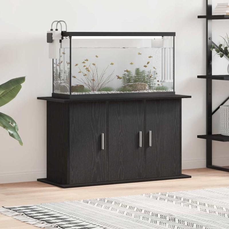 vidaXL Βάση Ενυδρείου Μαύρη Δρυς 101x41x58 εκ. από Τεχνητό Ξύλο