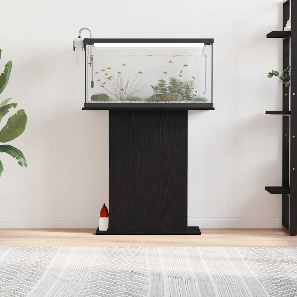 vidaXL Βάση Ενυδρείου Μαύρη Δρυς 75x36x72,5 εκ. από Τεχνητό Ξύλο