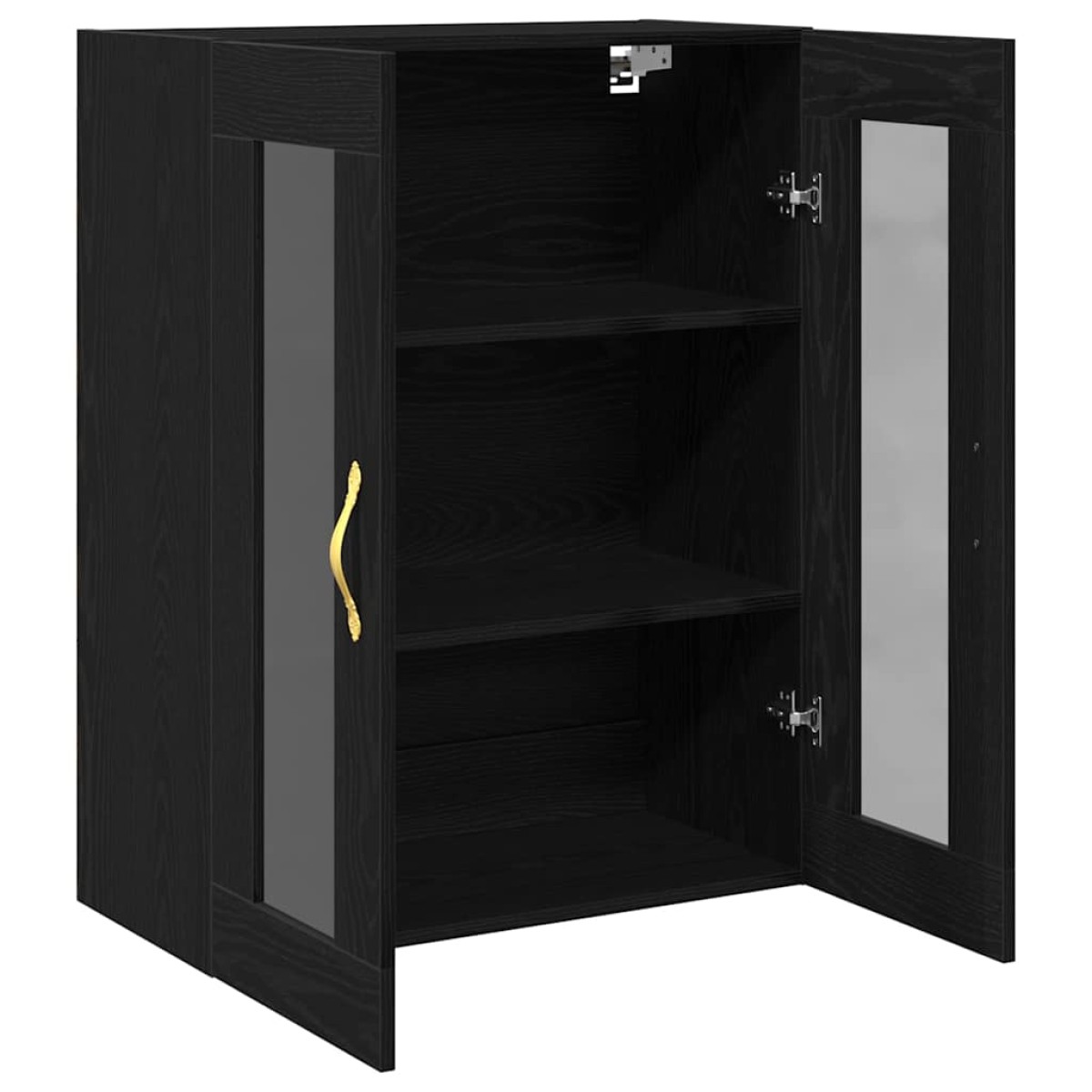 vidaXL Ντουλάπα Τοίχου Μαύρη Οξυά 69,5 x 34 x 90 εκ.