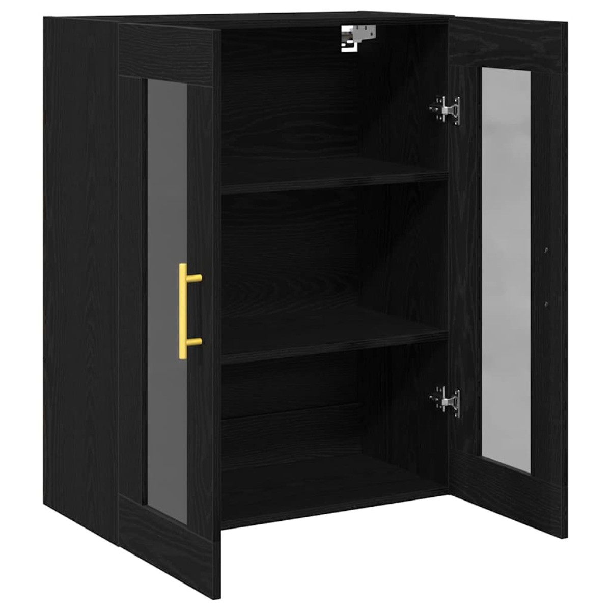 vidaXL Ντουλάπα Τοίχου Μαύρη Οξυά 69,5 x 34 x 90 εκ.