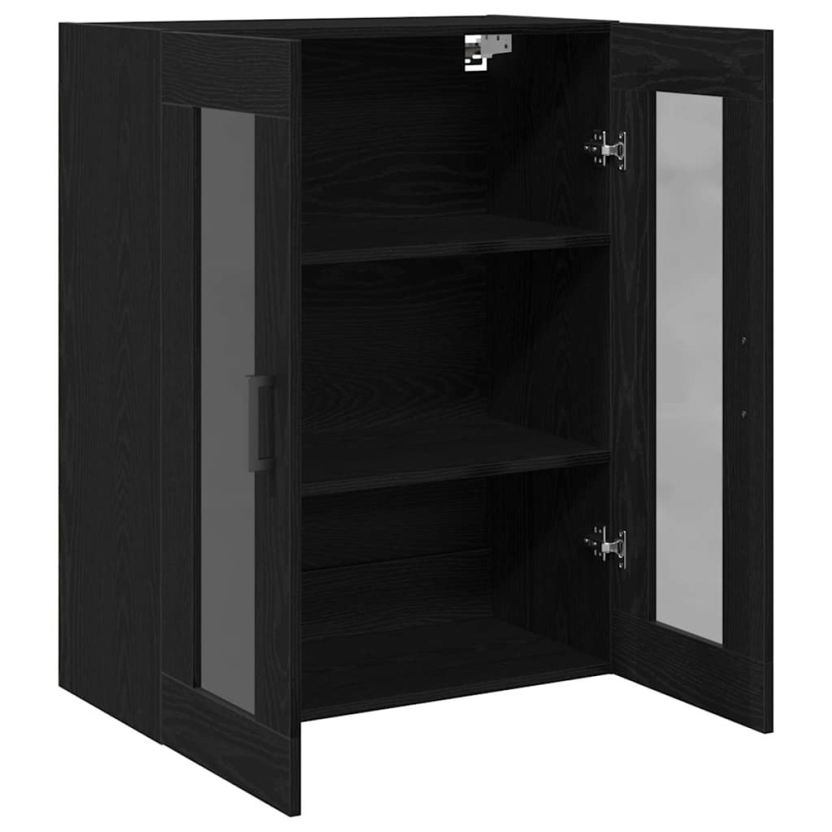 vidaXL Ντουλάπα Τοίχου Μαύρη Οξυά 69,5 x 34 x 90 εκ.