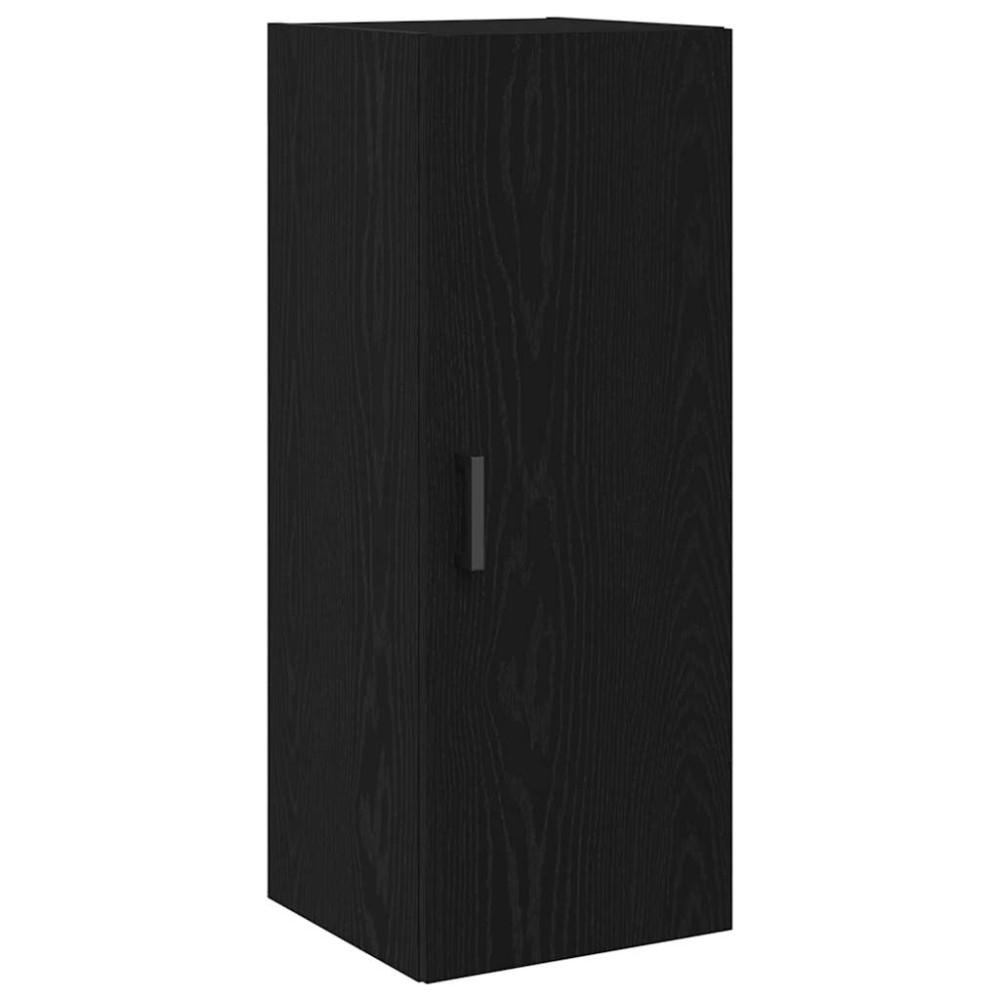 vidaXL Ντουλάπι Τοίχου Μαύρο Δρυς 34,5x34x90 εκ. από Τεχνητό Ξύλο