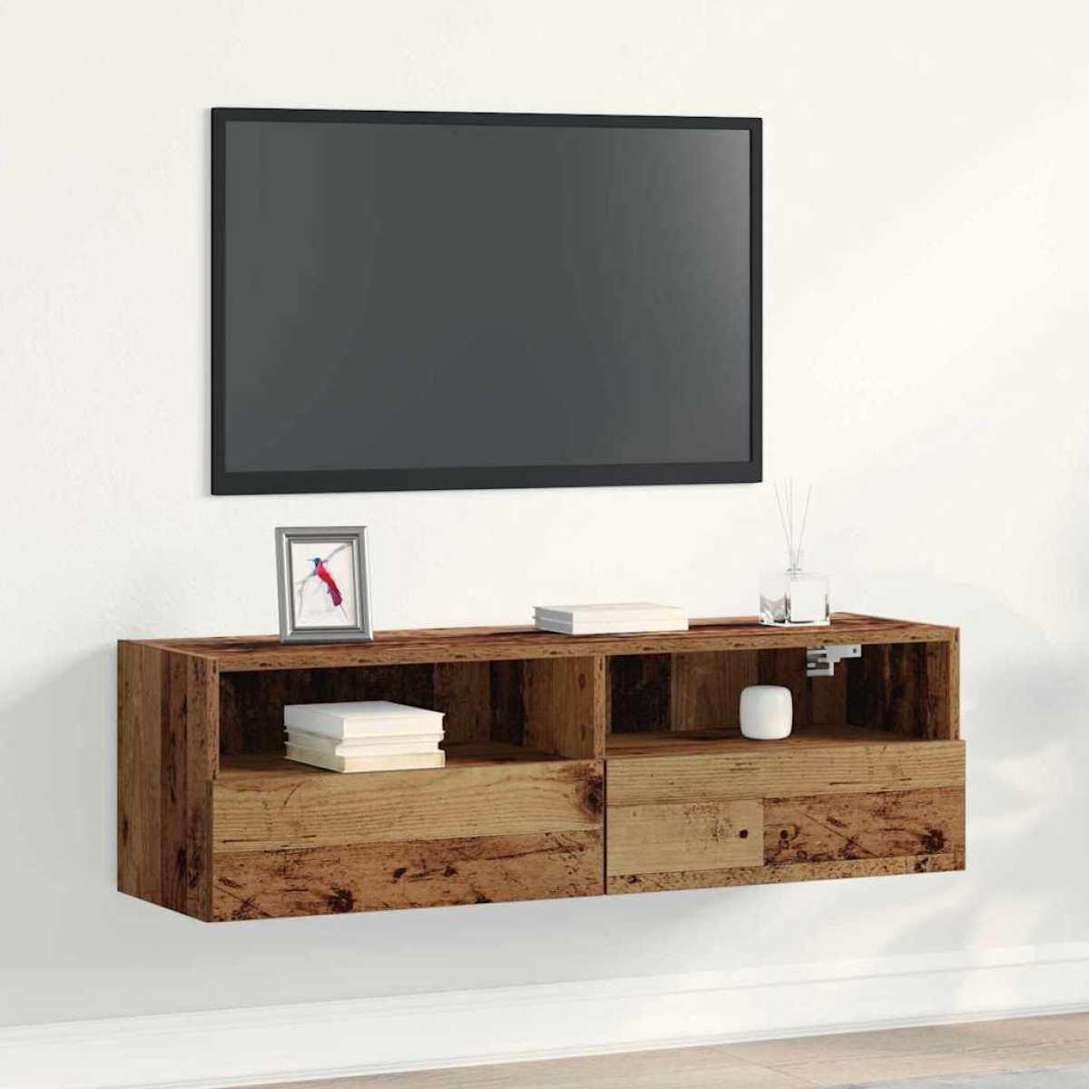 vidaXL Ντουλάπι Τηλεόρασης Τοίχου 100 x 30 x 30 cm Παλαιό ξύλο
