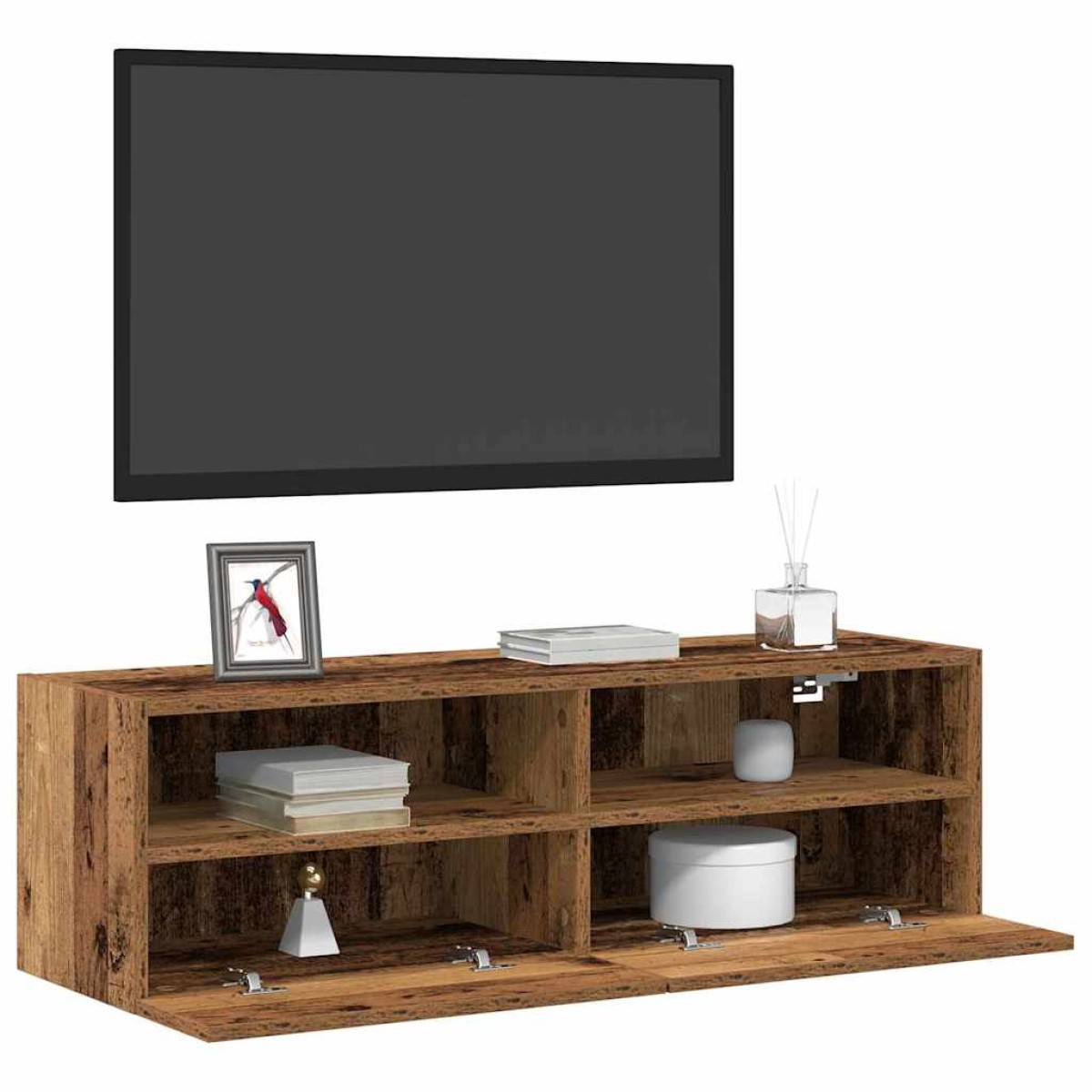 vidaXL Ντουλάπι Τηλεόρασης Τοίχου 100 x 30 x 30 cm Παλαιό ξύλο