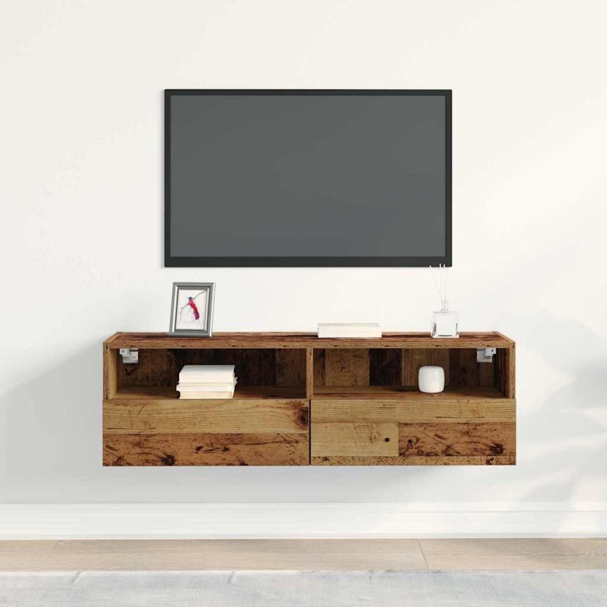vidaXL Ντουλάπι Τηλεόρασης Τοίχου 100 x 30 x 30 cm Παλαιό ξύλο
