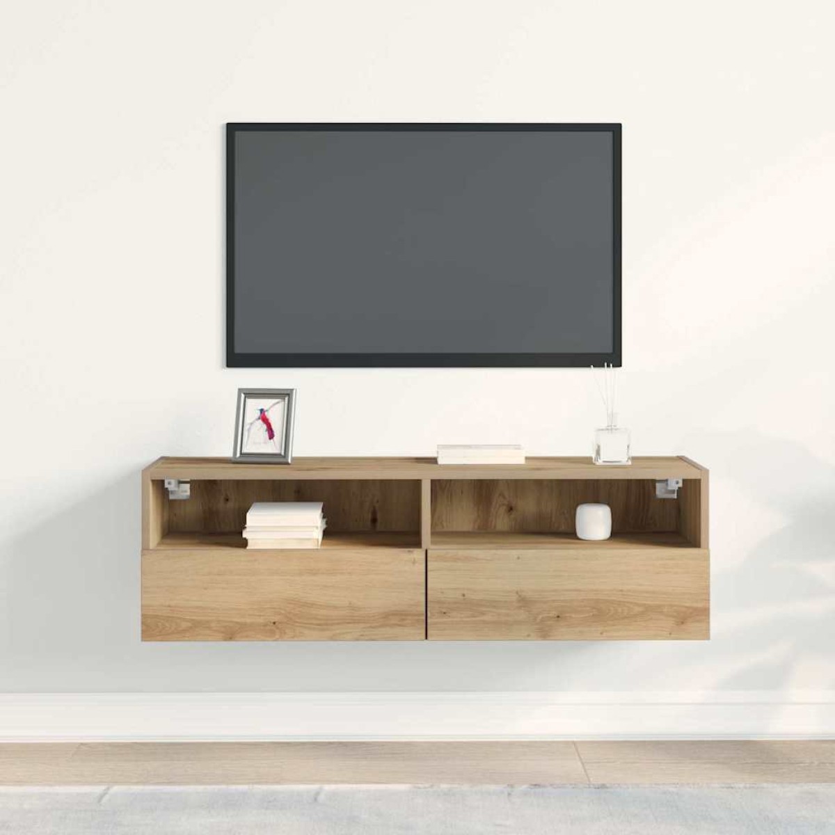 vidaXL Ντουλάπι Τηλεόρασης Τοίχου 100 x 30 x 30 cm artisan δρυς