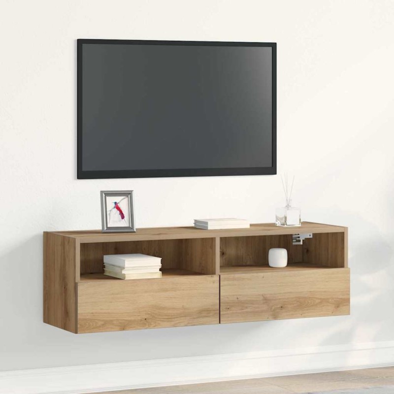vidaXL Ντουλάπι Τηλεόρασης Τοίχου 100 x 30 x 30 cm artisan δρυς