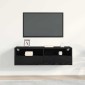 vidaXL Ντουλάπι Τηλεόρασης Τοίχου 100 x 30 x 30 cm Μαύρη Οξυά