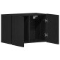 vidaXL Έπιπλο Τηλεόρασης Μαύρο Δρυς 60x30x41 εκ. από Τεχνητό Ξύλο