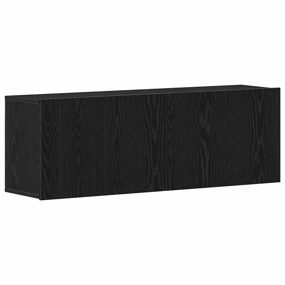 vidaXL Ντουλάπια Τηλεόρασης 2 τεμ. Μαύρο Δρυς 120x30x41 εκ. από Τεχνητό Ξύλο