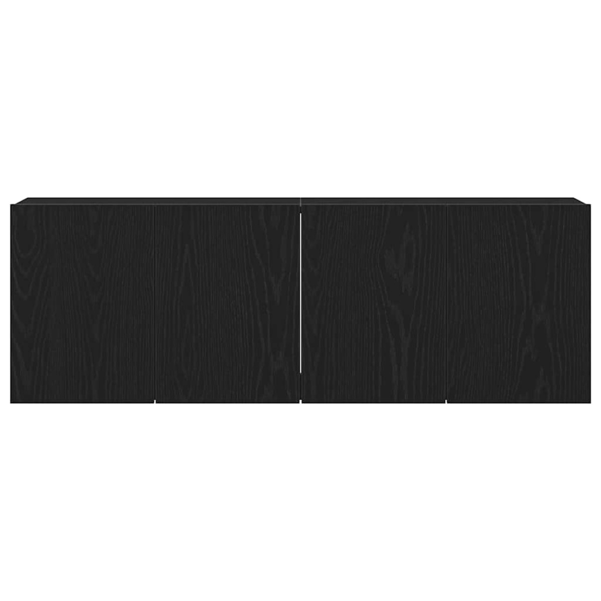 vidaXL Ντουλάπια Τηλεόρασης 2 τεμ. Μαύρο Δρυς 120x30x41 εκ. από Τεχνητό Ξύλο