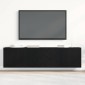 vidaXL Ντουλάπια Τηλεόρασης 2 τεμ. Μαύρο Δρυς 160x30x41 εκ. από Τεχνητό Ξύλο