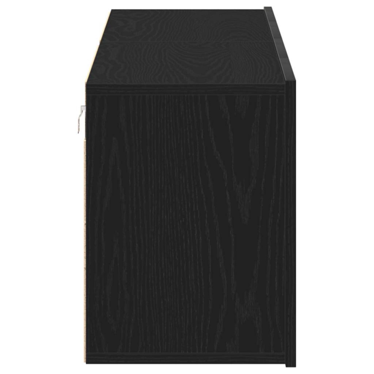 vidaXL Ντουλάπια Τηλεόρασης 2 τεμ. Μαύρο Δρυς 160x30x41 εκ. από Τεχνητό Ξύλο