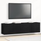 vidaXL Ντουλάπια Τηλεόρασης 2 τεμ. Μαύρο Δρυς 160x30x41 εκ. από Τεχνητό Ξύλο