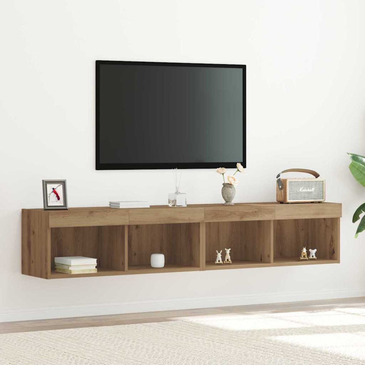 vidaXL Σετ επίπλου τηλεόρασης 2 τμχ. Artisan Oak Επεξεργασμένο Ξύλο