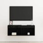 vidaXL Σετ επίπλου τηλεόρασης 80 x 30 x 30 εκ Μαύρη Οξυά