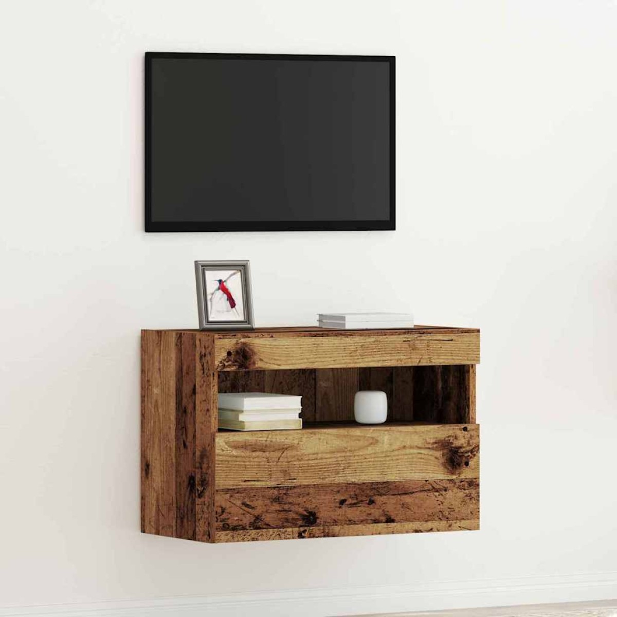 vidaXL Ντουλάπι Τηλεόρασης Τοίχου 60 x 30 x 40 εκ. Παλαιό ξύλο