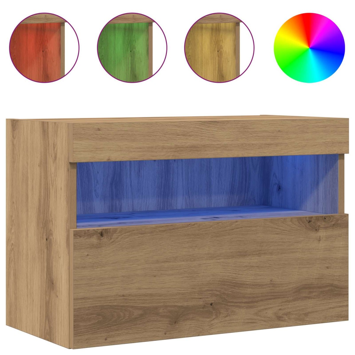 vidaXL Ντουλάπι Τηλεόρασης Τοίχου 60 x 30 x 40 εκ. artisan δρυς