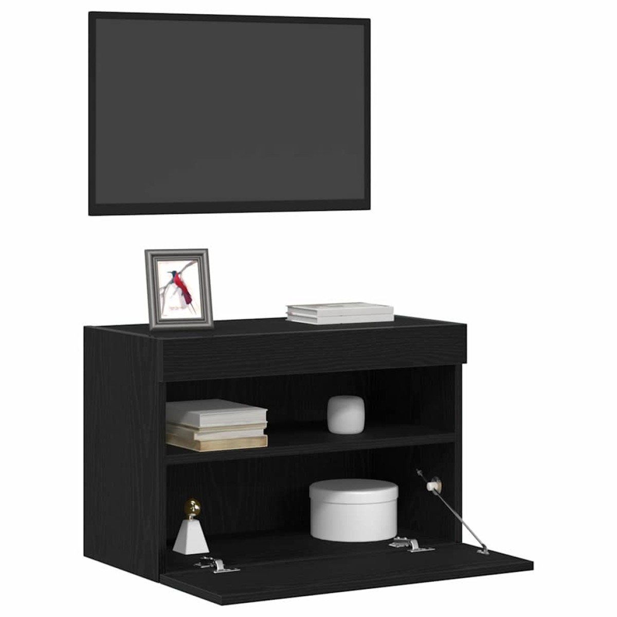 vidaXL Ντουλάπι Τηλεόρασης Τοίχου 60 x 30 x 40 εκ. Μαύρη δρυς