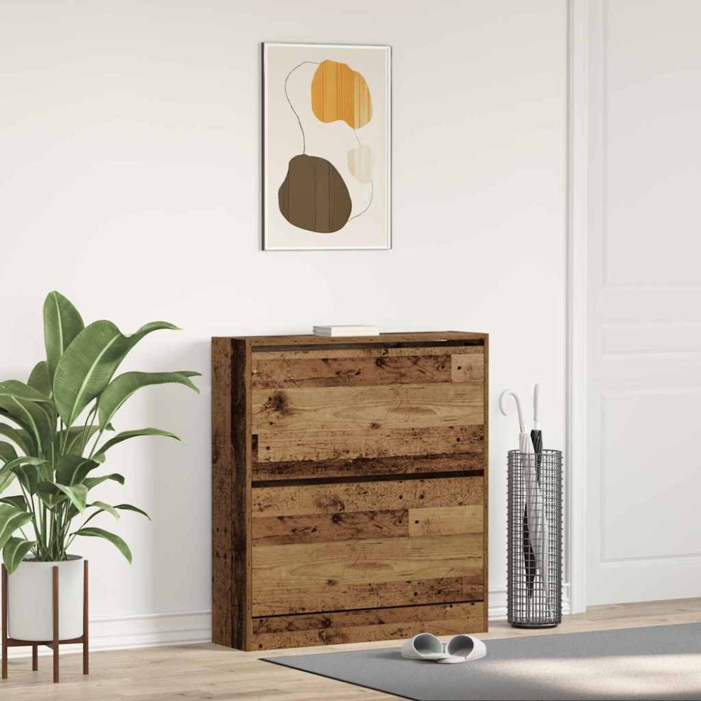 vidaXL Ντουλάπα Παπουτσιών 80 x 21 x 87,5 cm Επεξεργασμένο Ξύλο