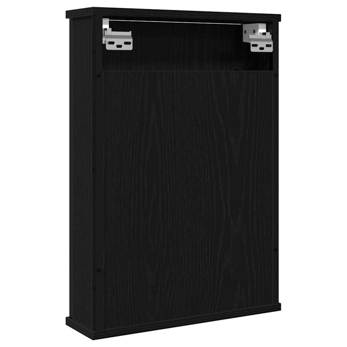 vidaXL Ντουλάπι Καθρέφτη Μπάνιου Μαύρο Δρυς 42 x 12 x 60 εκ. από Τεχνητό Ξύλο