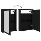 vidaXL Ντουλάπι Καθρέφτη Μπάνιου Μαύρο Δρυς 42 x 12 x 60 εκ. από Τεχνητό Ξύλο
