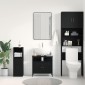 vidaXL Ντουλάπι Νιπτήρα Μπάνιου Μαύρο Δρυς 60x30x60 εκ. από Τεχνητό Ξύλο
