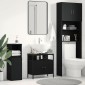 vidaXL Ντουλάπι Νιπτήρα Μπάνιου Μαύρο Δρυς 60x30x60 εκ. από Τεχνητό Ξύλο