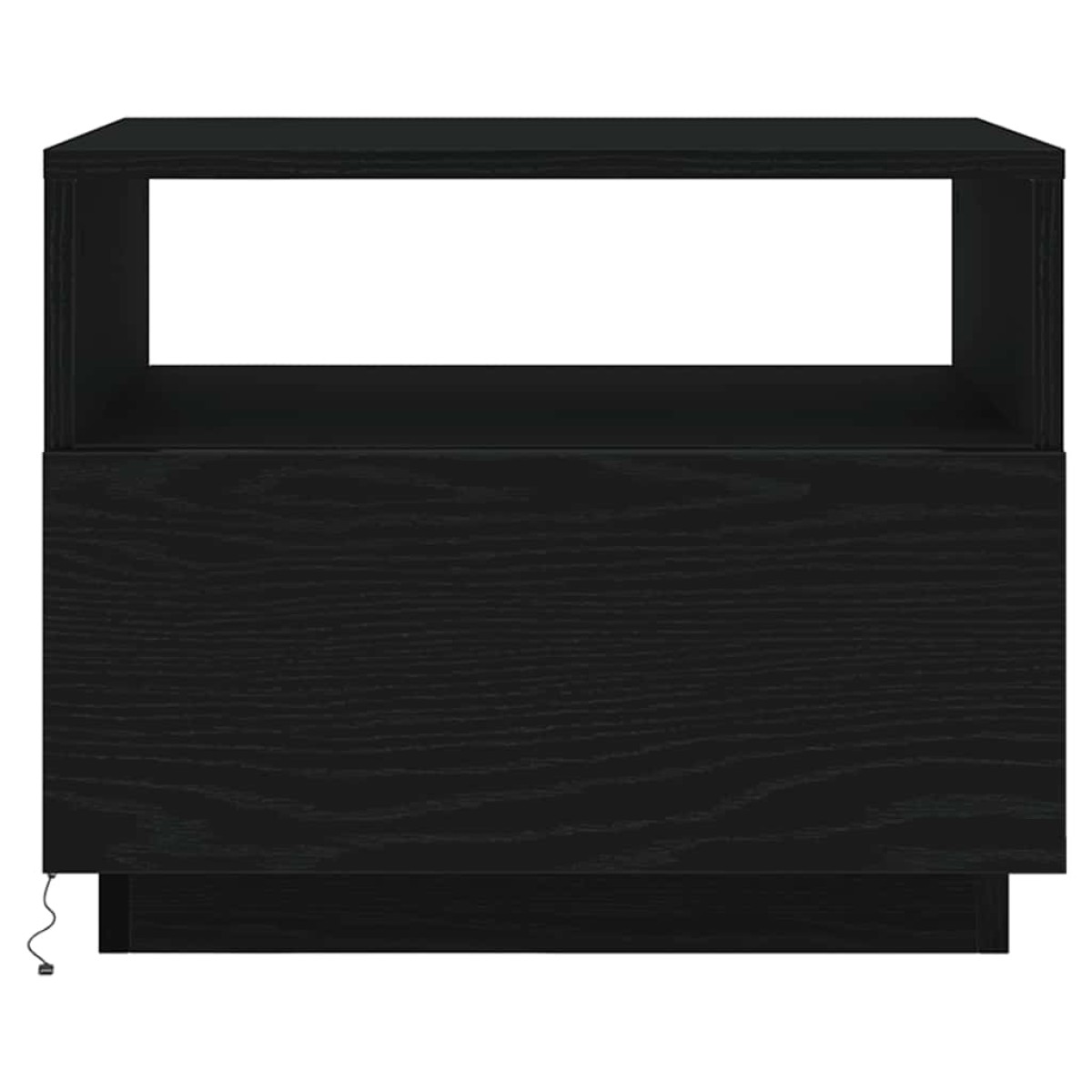 vidaXL Τραπεζάκι Σαλονιού με Φωτάκια LED Μαύρη Δρυς 50x49x40 εκ.