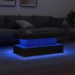 vidaXL Τραπεζάκι Σαλονιού με Φωτάκια LED Μαύρη Δρυς 90x50x40 εκ.