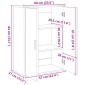 vidaXL Πλαϊνό γραφείο Artisan Oak 60 x 31 x 84 εκ. Επεξεργασμένο Ξύλο