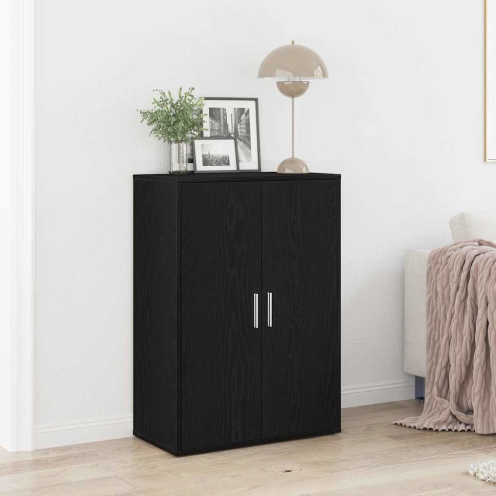 vidaXL Πλαϊνό γραφείο Μαύρη Οξυά 60 x 31 x 84 εκ. Επεξεργασμένο Ξύλο