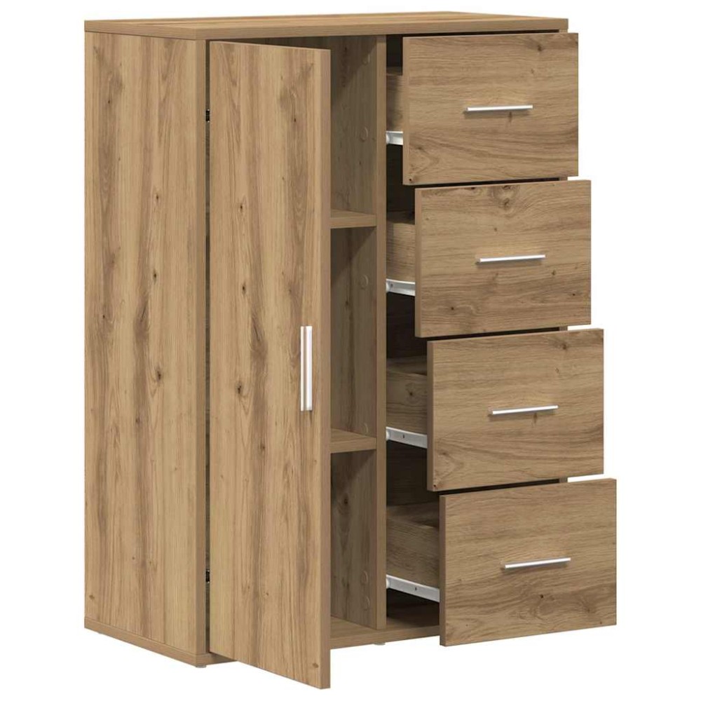 vidaXL Πλαϊνό γραφείο Artisan Oak 60 x 31 x 84 εκ. Επεξεργασμένο Ξύλο