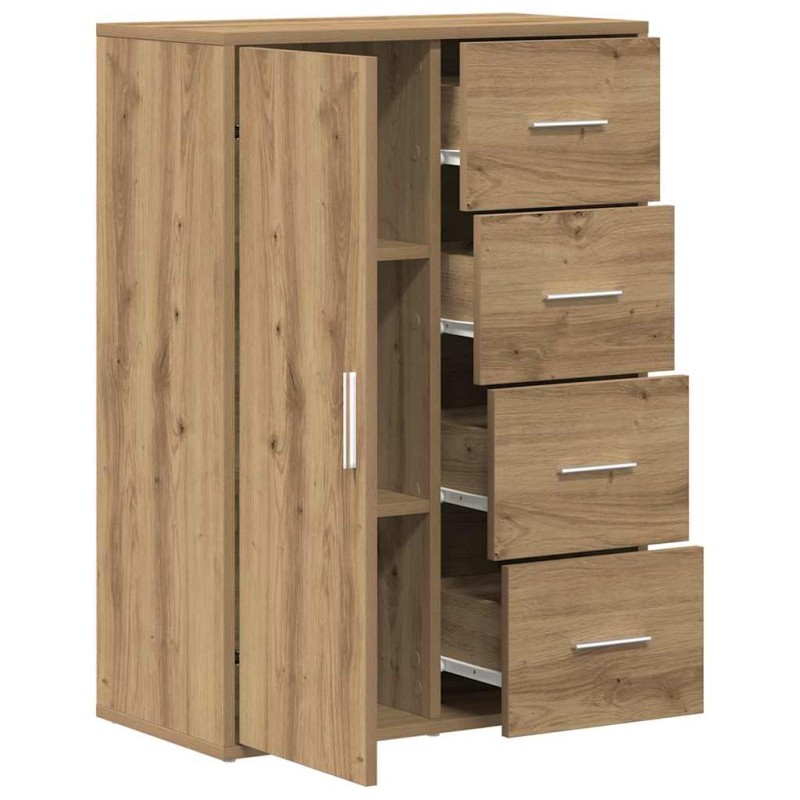 vidaXL Πλαϊνό γραφείο Artisan Oak 60 x 31 x 84 εκ. Επεξεργασμένο Ξύλο