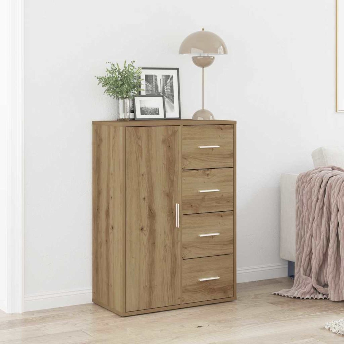 vidaXL Πλαϊνό γραφείο Artisan Oak 60 x 31 x 84 εκ. Επεξεργασμένο Ξύλο