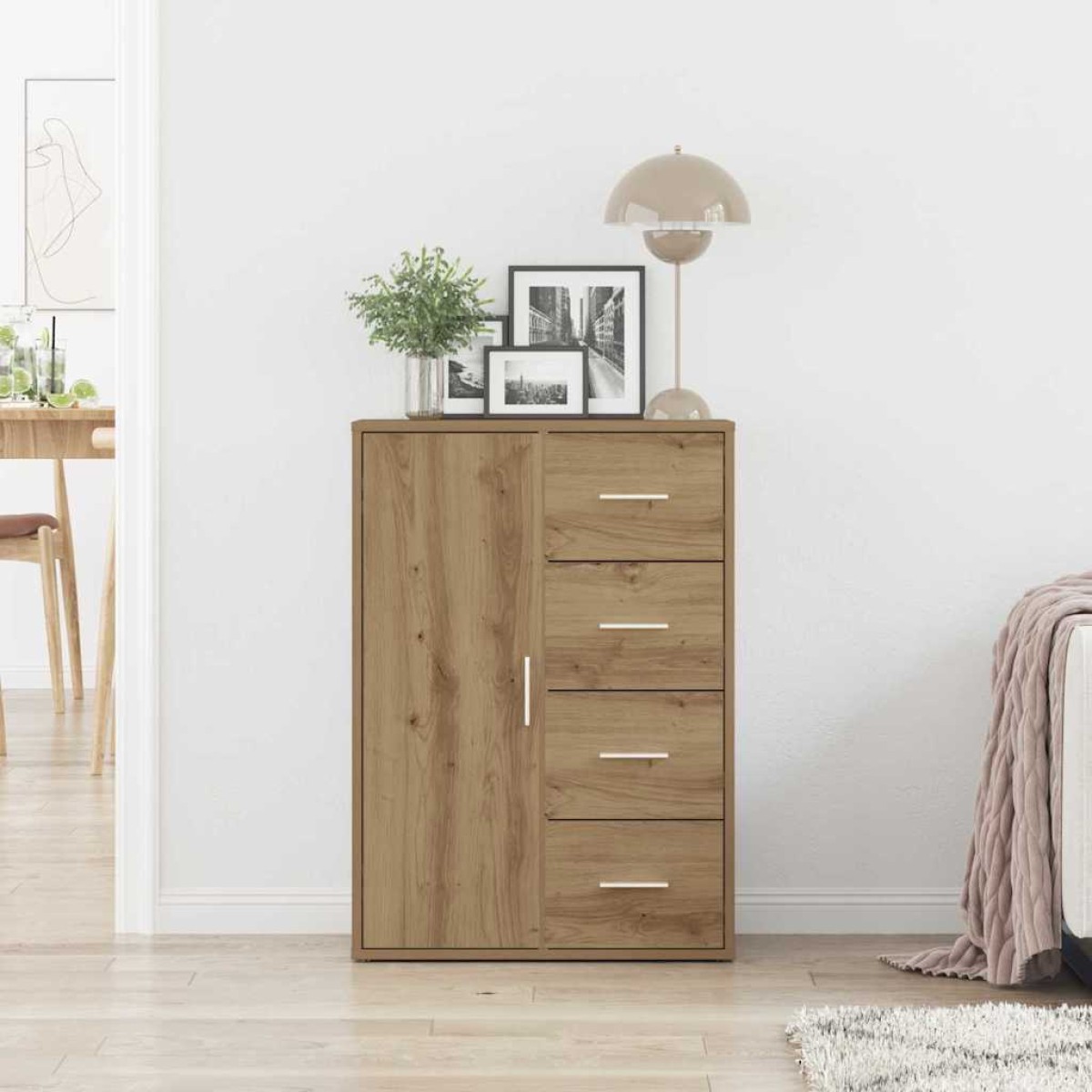 vidaXL Πλαϊνό γραφείο Artisan Oak 60 x 31 x 84 εκ. Επεξεργασμένο Ξύλο
