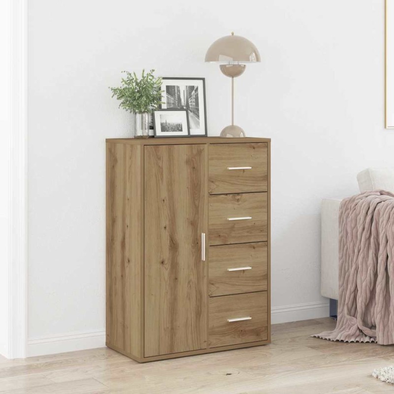 vidaXL Πλαϊνό γραφείο Artisan Oak 60 x 31 x 84 εκ. Επεξεργασμένο Ξύλο