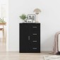 vidaXL Πλαϊνό γραφείο Μαύρη Οξυά 60 x 31 x 84 εκ. Επεξεργασμένο Ξύλο