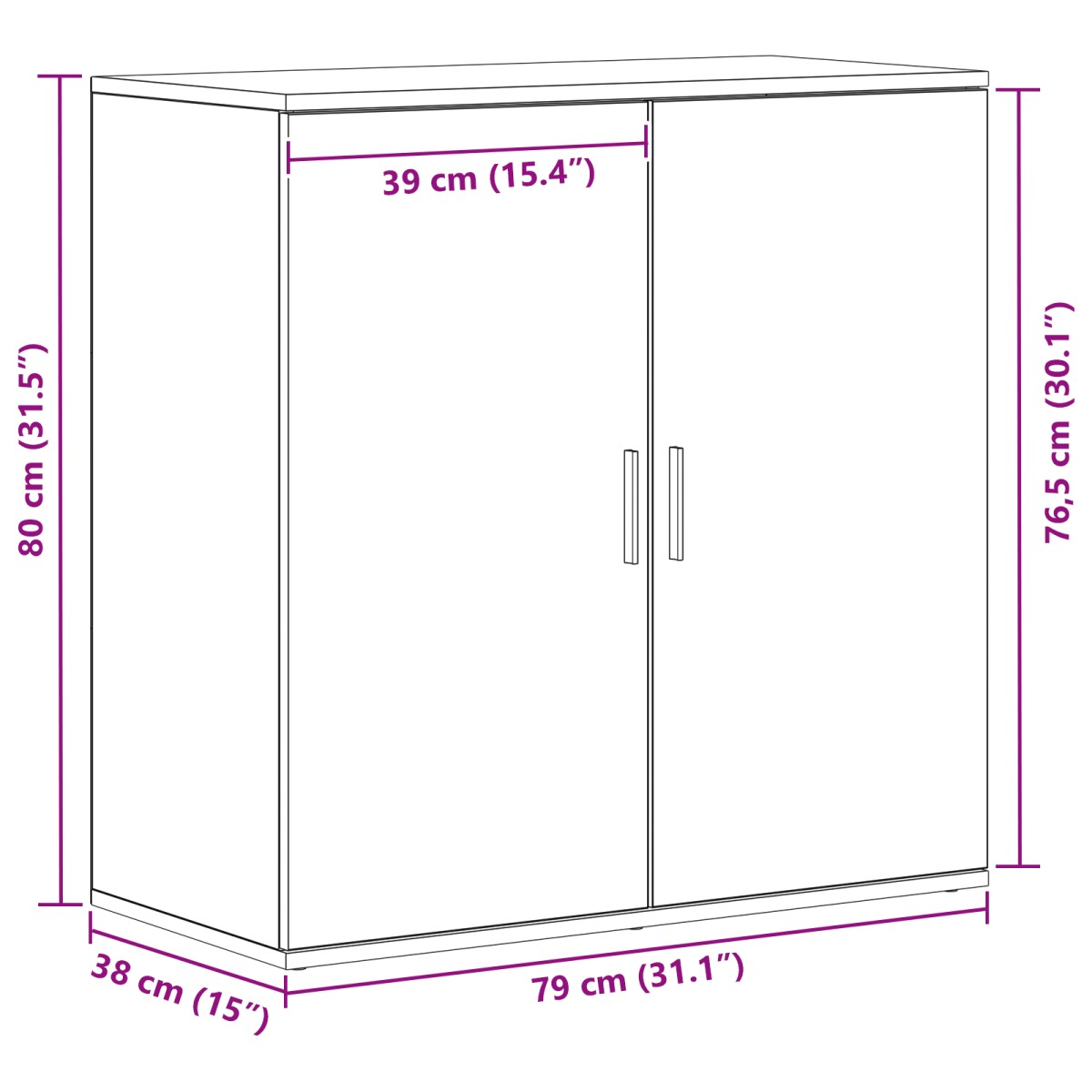 vidaXL Πλαϊνό γραφείο Παλιό ξύλο 79 x 38 x 80 εκ. Επεξεργασμένο Ξύλο