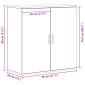 vidaXL Πλαϊνό γραφείο Παλιό ξύλο 79 x 38 x 80 εκ. Επεξεργασμένο Ξύλο
