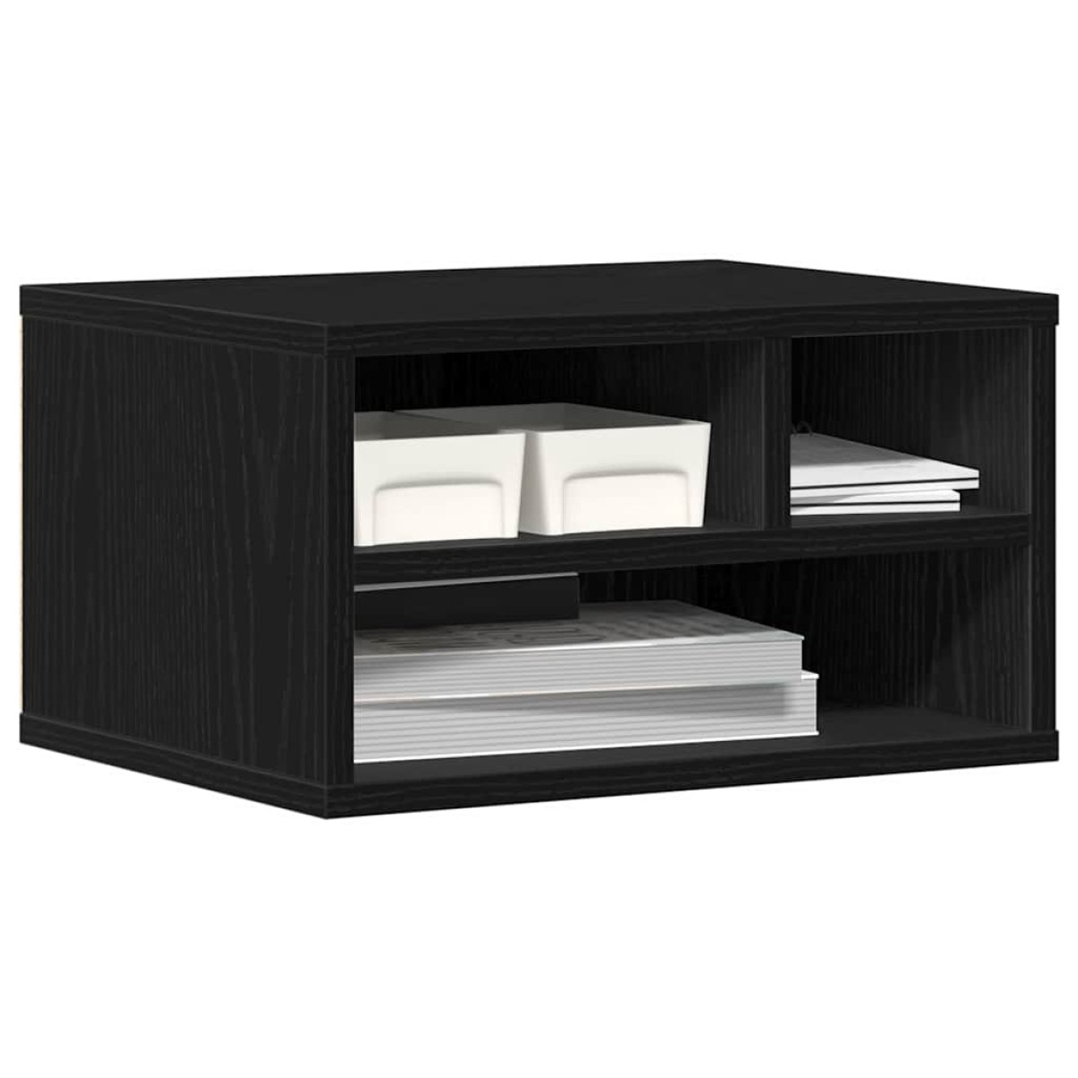 vidaXL Σταντ Εκτυπωτή Μαύρη Οξυά 40 x 32 x 22,5 εκ Επεξεργασμένο Ξύλο