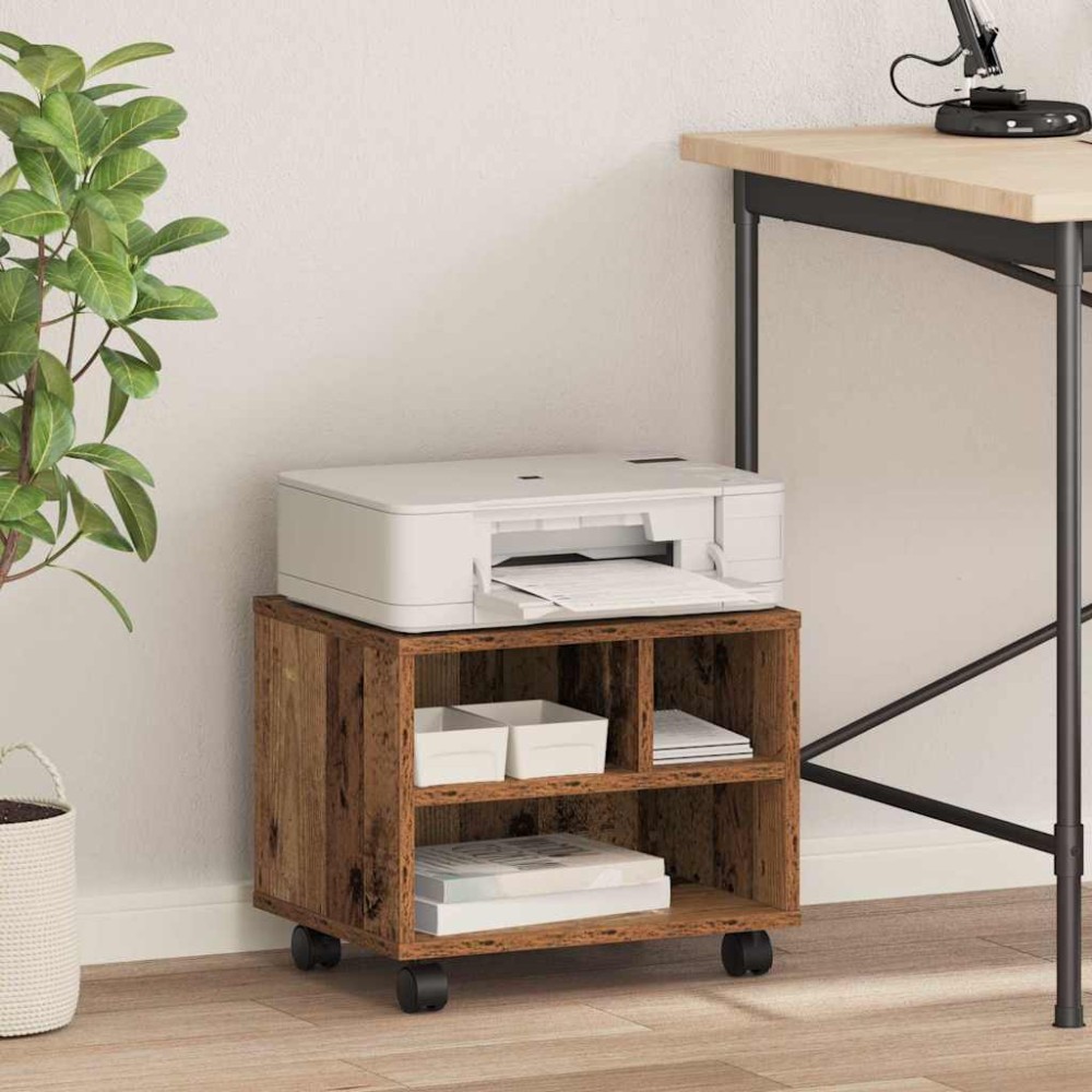 vidaXL Σταντ Εκτυπωτή Παλιό ξύλο 41 x 32 x 34,5 εκ. Επεξεργασμένο Ξύλο