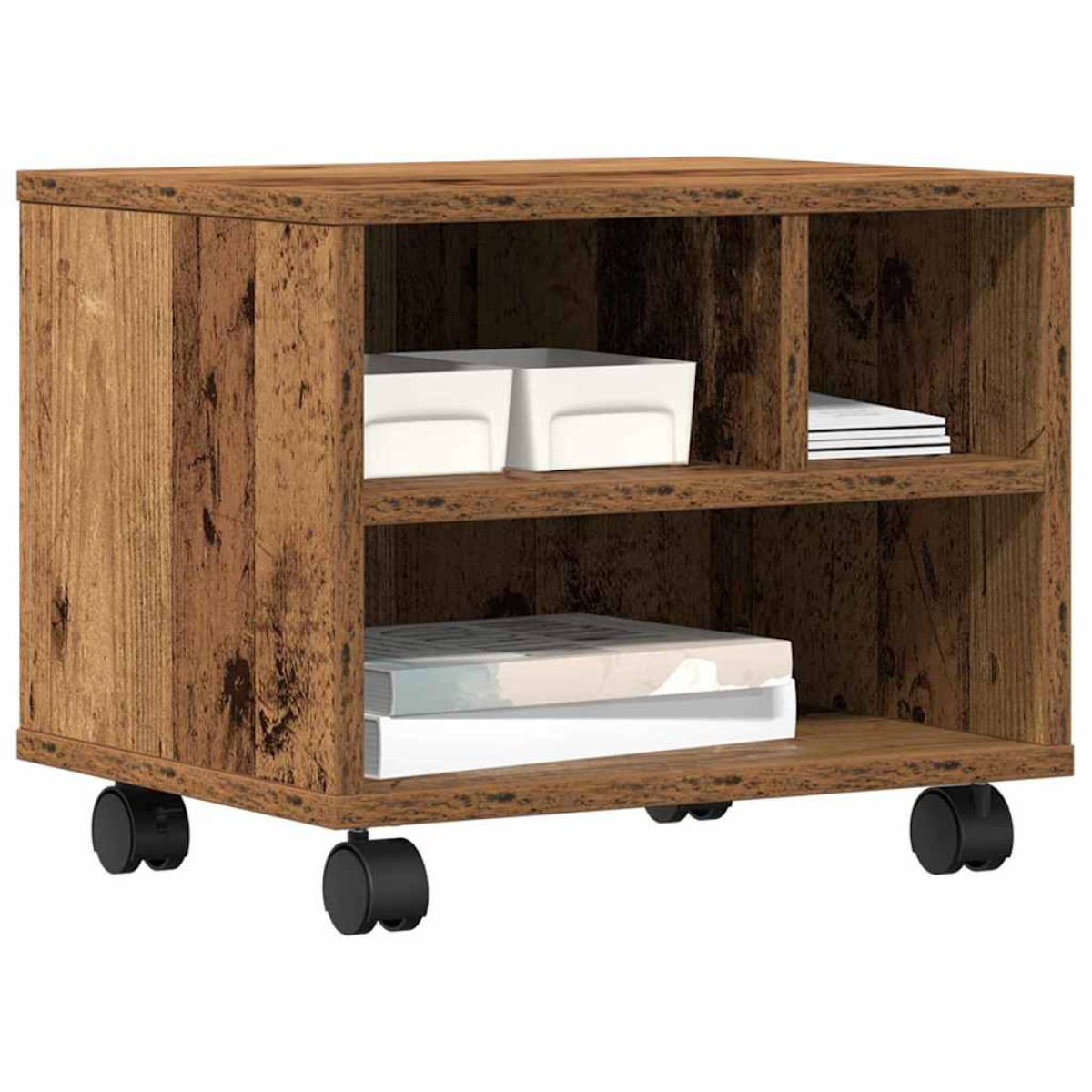 vidaXL Σταντ Εκτυπωτή Παλιό ξύλο 41 x 32 x 34,5 εκ. Επεξεργασμένο Ξύλο