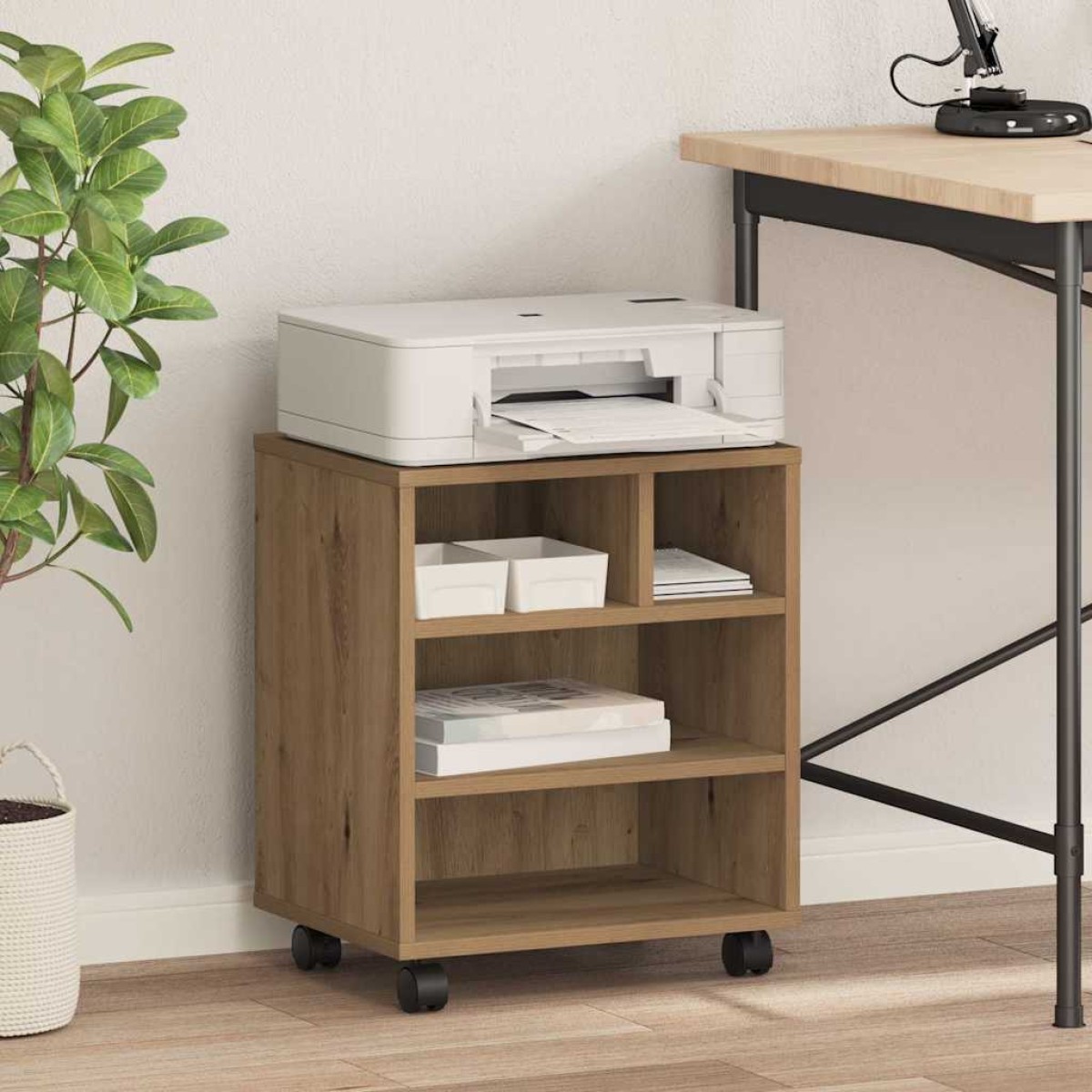 vidaXL Σταντ Εκτυπωτή Artisan Δρυς 41 x 32 x 48 εκ. Επεξεργασμένο Ξύλο