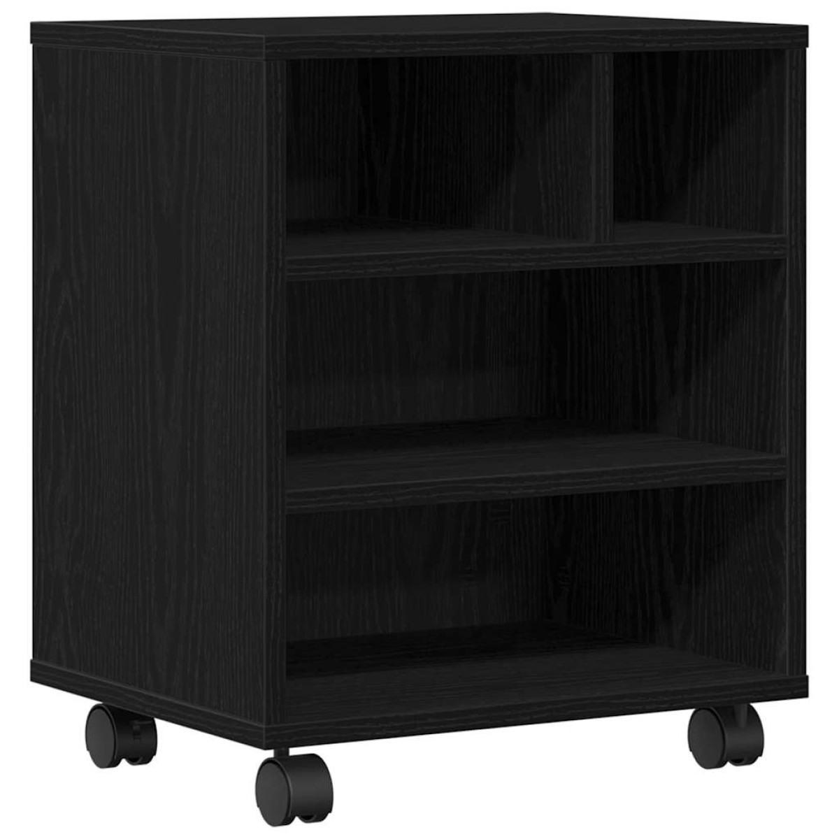 vidaXL Σταντ Εκτυπωτή Μαύρη Δρυς 41 x 32 x 48 εκ. Επεξεργασμένο Ξύλο