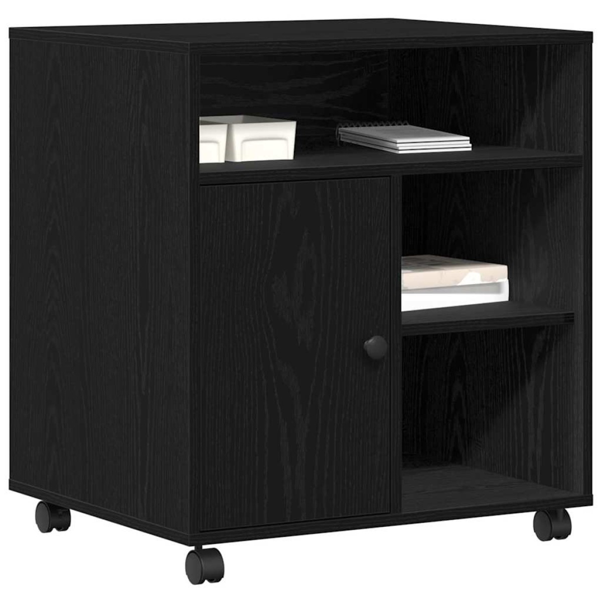 vidaXL Σταντ Εκτυπωτή Μαύρη δρυς 60 x 50 x 67 εκ. Επεξεργασμένο Ξύλο