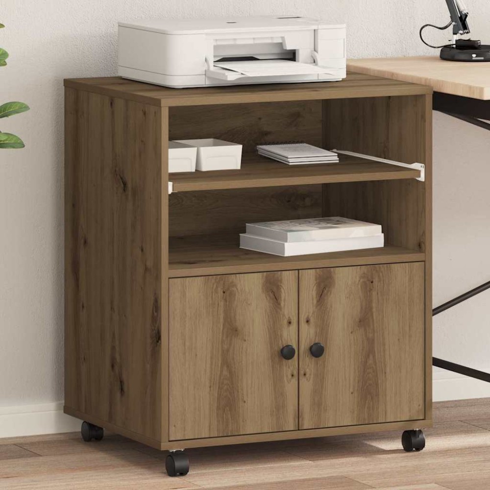 vidaXL Σταντ Εκτυπωτή Artisan Δρυς 60 x 48 x 74 εκ. Επεξεργασμένο Ξύλο